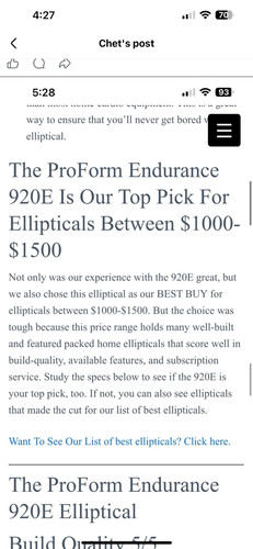Proform endurance elliptical - proform,